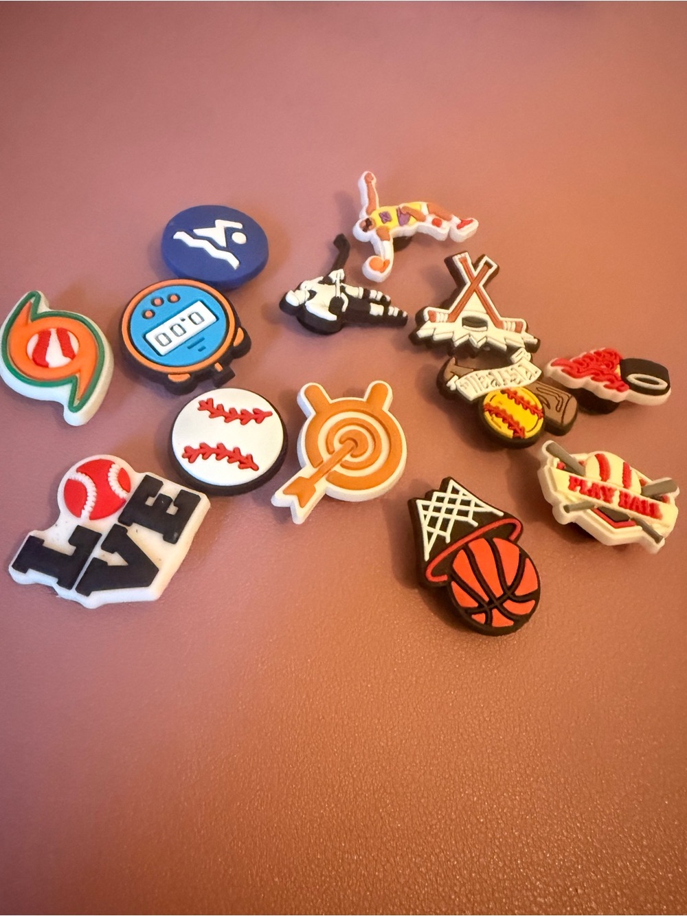Assorted Sports-Themed Shoe Charms